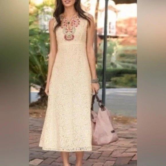 Sundance Lace Embroidered Midi/Maxi Dress - Picture 2 of 8